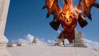 Cinematic Fantasy Dragon Battle Transformation