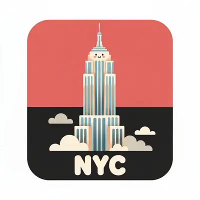 Cute Travel Postcard Illustration