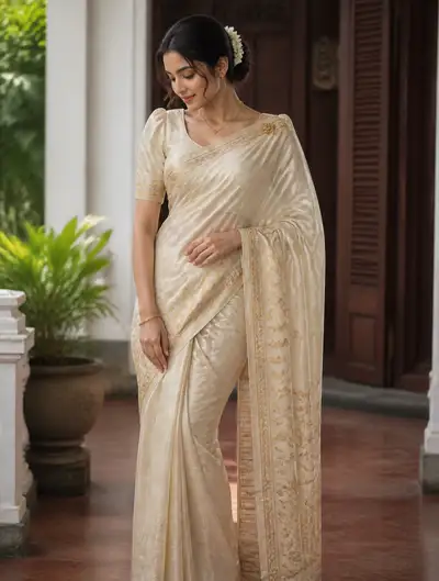 Sri Lankan osari-style saree outfit generator