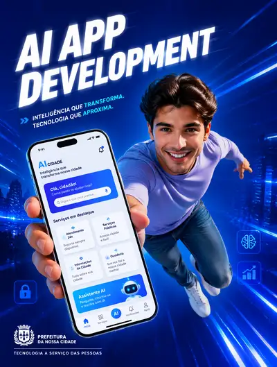 AI App Development Civic Campaign Poster