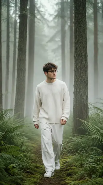 Cinematic Misty Forest Portrait