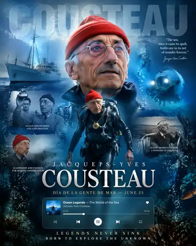 Ocean explorer legend documentary tribute poster