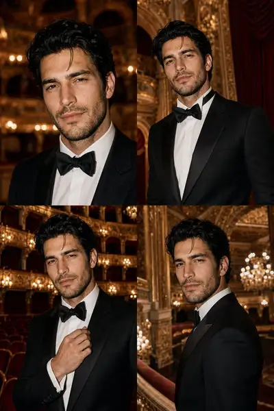 2x2 Opera House Tuxedo Editorial Collage