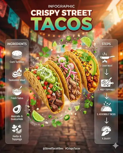 Prompt für virale Infografik zu Street-Tacos-Rezept