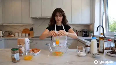 Hyper-Kinetic Chocolate Cake Baking Video Prompt