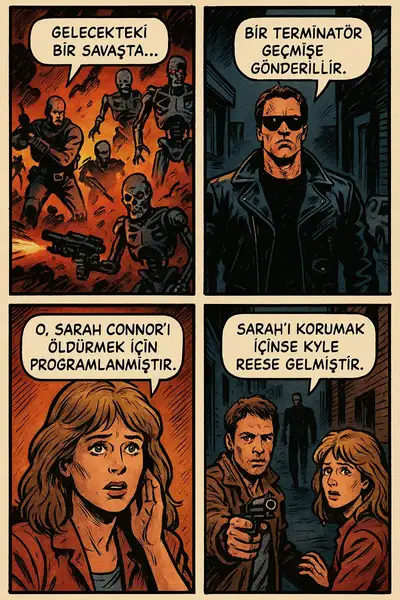 Movie to Comic Book Panels