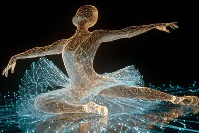 Luminescent Wireframe Base Prompt