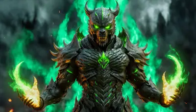 Futuristic Cursed Armor Warrior