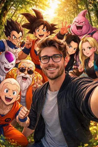 Selfie with Dragon Ball Z Characters