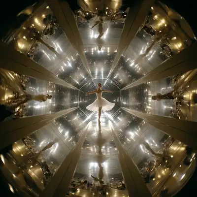 Ballerina in Mirrored Room
