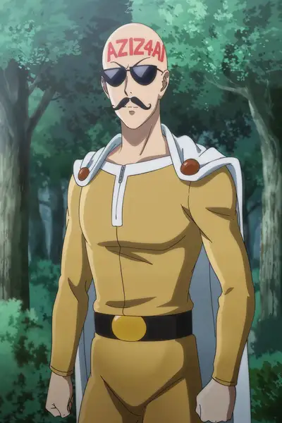 One Punch Man Anime Style Portrait