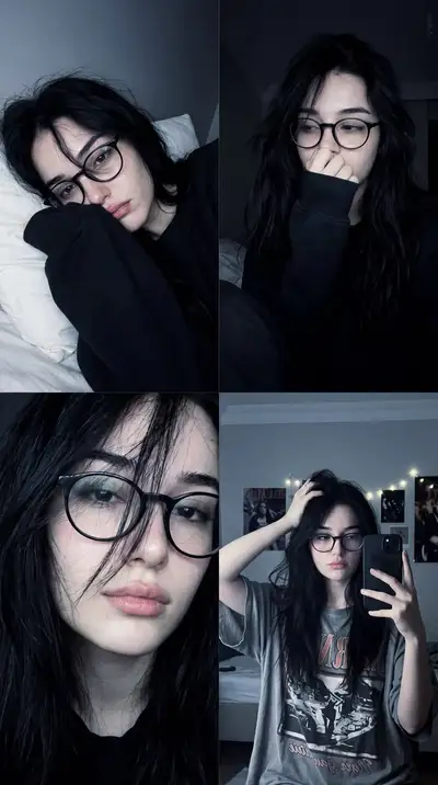 Dark Grunge Bedroom Photo Collage