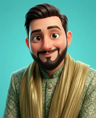 Retrato caricatural CGI estilo Pixar de qualquer personagem
