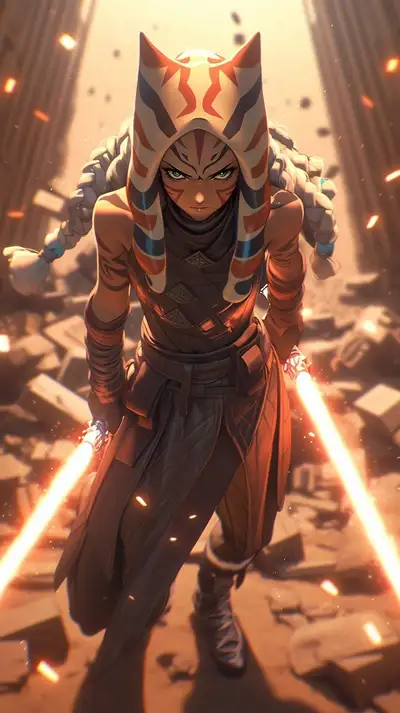 Ahsoka Tano Niji Action Prompt