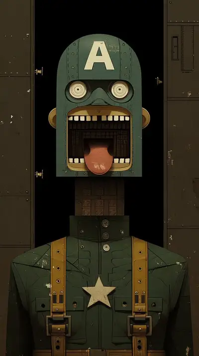 Superhero Robot Caricature Prompt