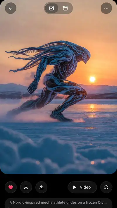 Nordic Mecha Athlete on Frozen Track