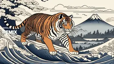 Ukiyo-e Inspired Illustration Prompt