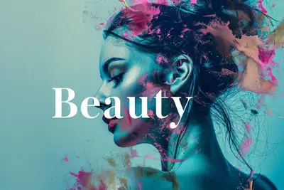 Minimalist Female Portrait with Text