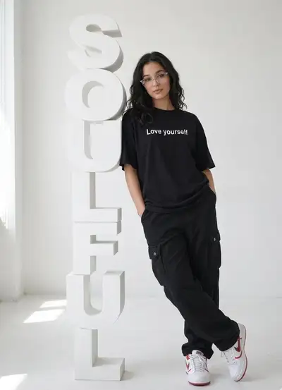 Fashion Editorial Portrait with 3D Letters