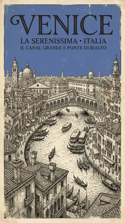 Retro-Archiv-Stadtreiseposter-Vorlage