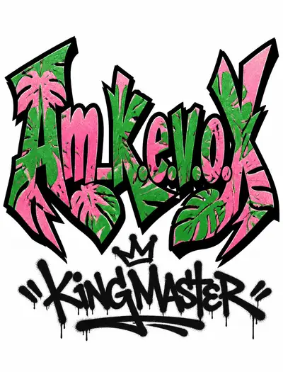 Graffiti Monstera Risograph Print