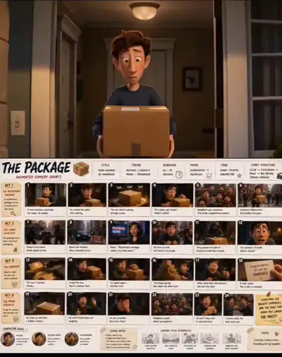Pixar-Style Animated Comedy Short: The Package