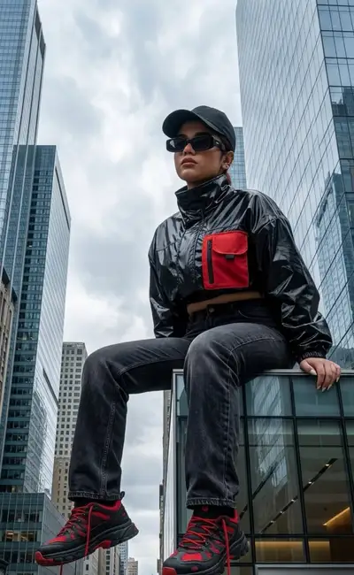 Portrait Géant Surréaliste Ultra Réaliste sur un Gratte-ciel de New York