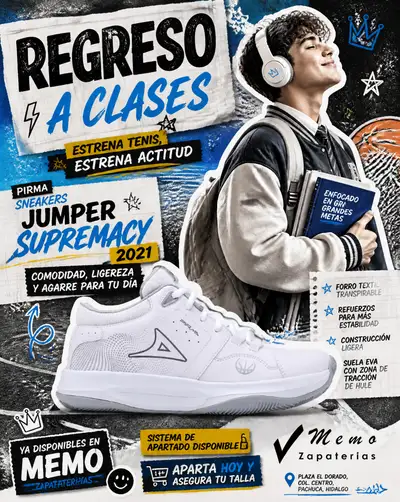 Y2K Back-to-School Sneaker Ad Poster