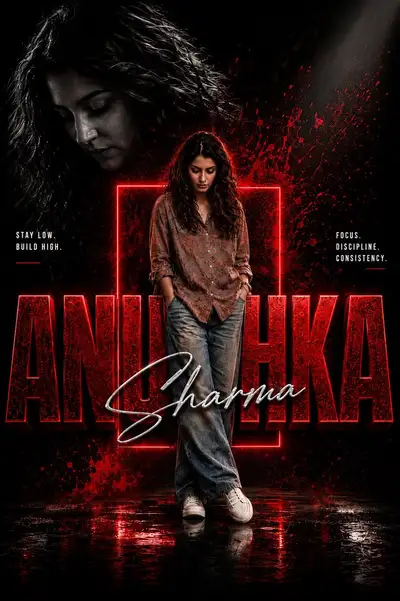 Cinematic Celebrity Poster Template with 3D Block Letters