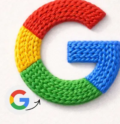 Instagram Logo Made of Knitted Wool Yarn