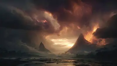 Volcanic Rebirth Timelapse Prompt