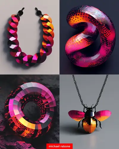 Low Poly Nature Jewellery Prompt