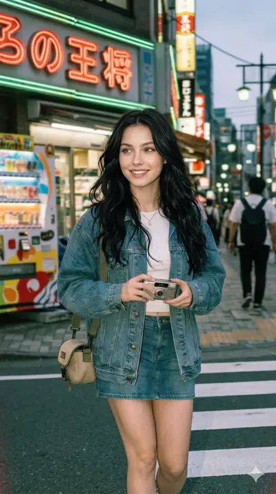Tokyo Street Portrait at Dusk