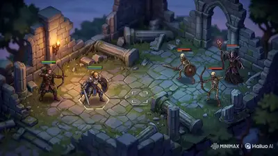 Isometric Deck-Builder Turn Video Prompt