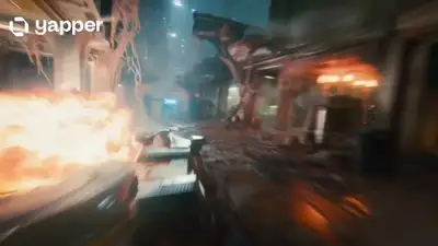 Cinematic FPV Spiral Through Futuristic Slum Tower