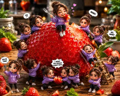 Tiny Chibi World Inside Smartphone