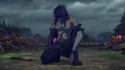 Anime Rain Destruction Shockwave