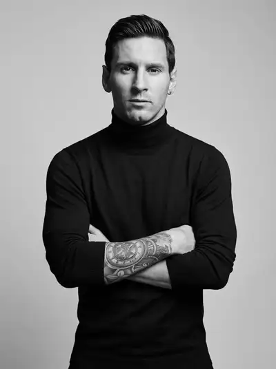 Ultra-realistic B&W studio portrait of a man in a turtleneck