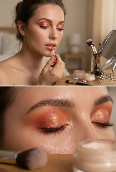 Makeup Portrait with Eyeshadow Tones