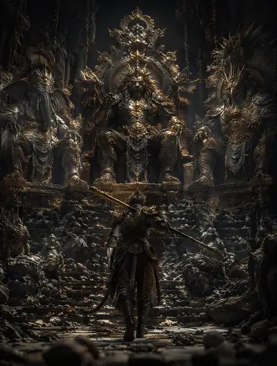 Journey to the West demon kings on thrones at Lion Camel Ridge