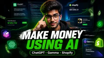 Make Money Using AI viral YouTube thumbnail template