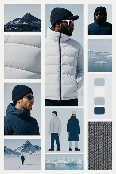 Arctic Winter Fashion Moodboard Prompt