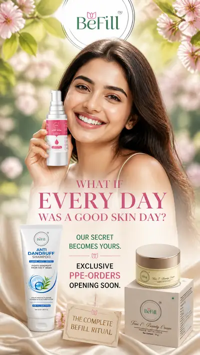 Befill skincare pre-launch social media banner
