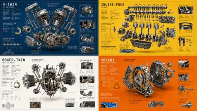 Luxury Motorcycle Engine Engineering Poster