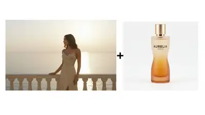 Cinematic Sunrise Perfume Bottle Close-Up