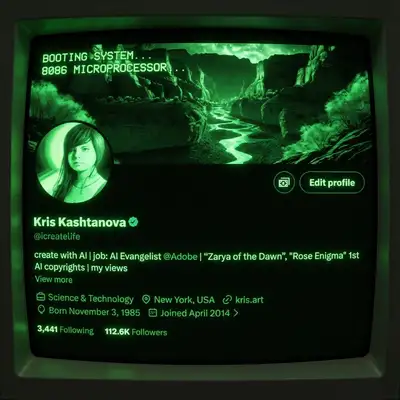 Retro CRT Boot Screen with ASCII Art