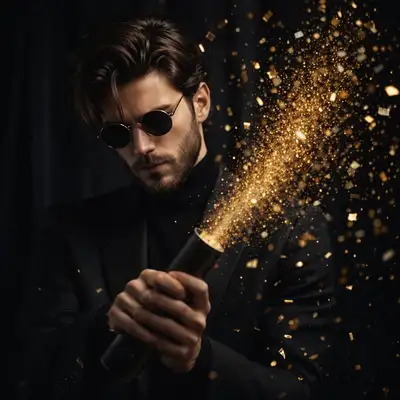 Cinematic Confetti Portrait Prompt