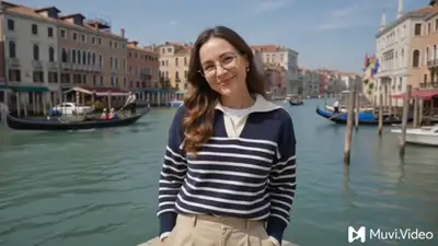 Cinematic Hyperlapse Travel Selfie Video Prompt