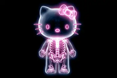 Silhouette aux rayons X d'un personnage de la culture pop