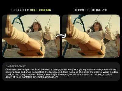 Cinematic Low-Angle Swing Shot